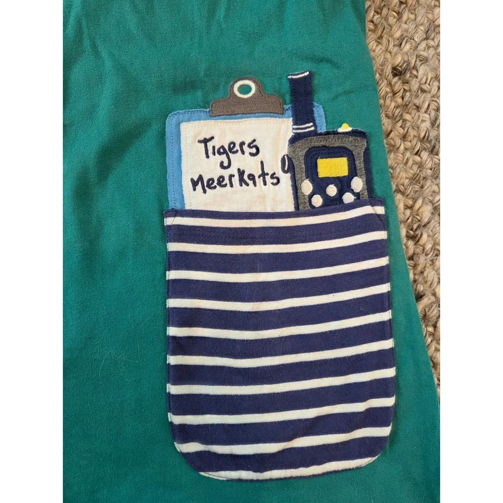 Mini Boden Zoologist Zoo Giraffe Back to School Appliqué Jersey Dress Girls 9-10